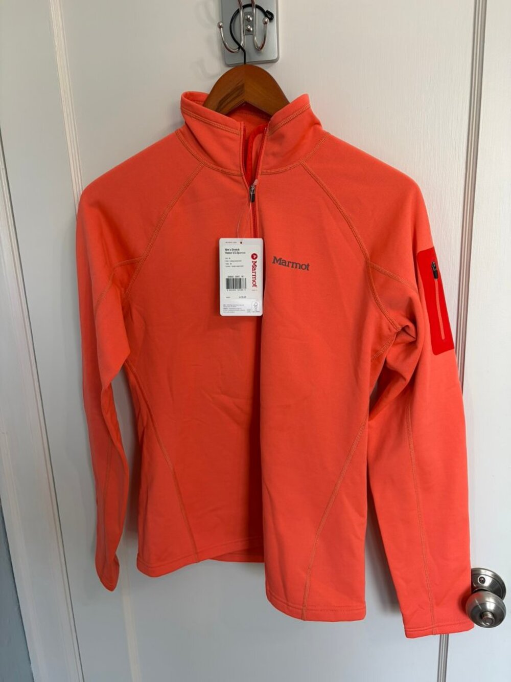 Marmot Women's Stretch Fleece 1/2 Zip Living Coral NWT Size M Pullover $75
